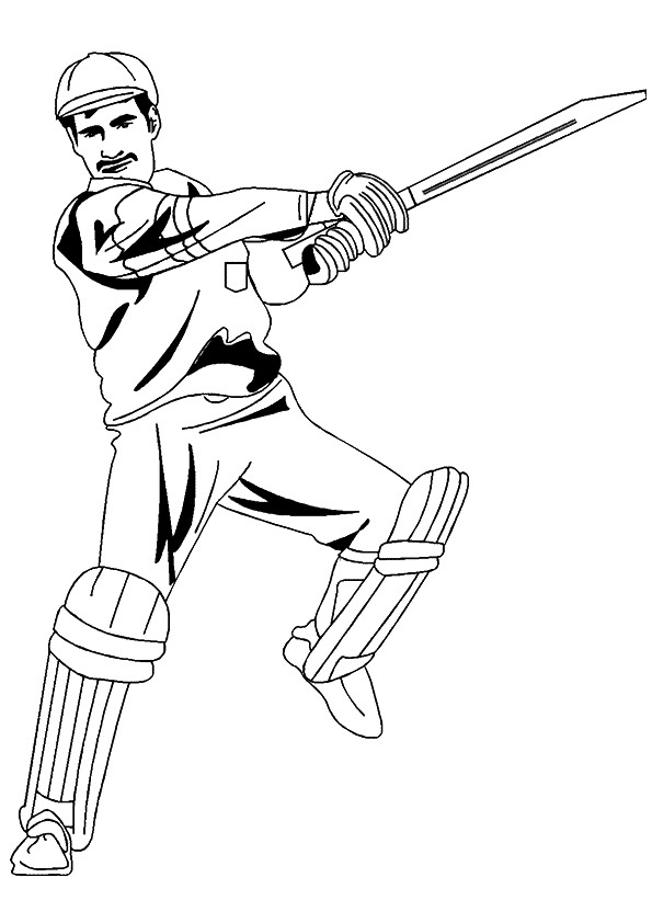 Plansa de colorat cu Cricket 1 1